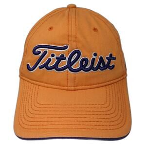 Fitleist Golf Pro V1 FJ Slideback Baseball Cap Orange One Size Embroidered